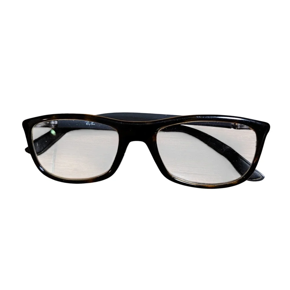 Ray Ban Mens Shiny Havana Tortoise Rectangle Optics For Franes‎ Only